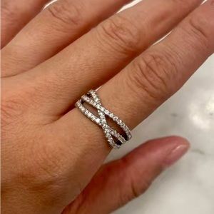 🌸925S Plated CZ Wrap Ring